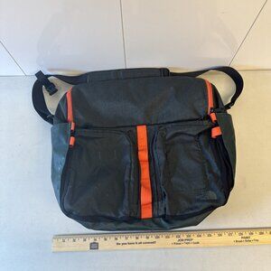 THE NORTH FACE Large Green & Orange Messenger Crossbody Bag Padded